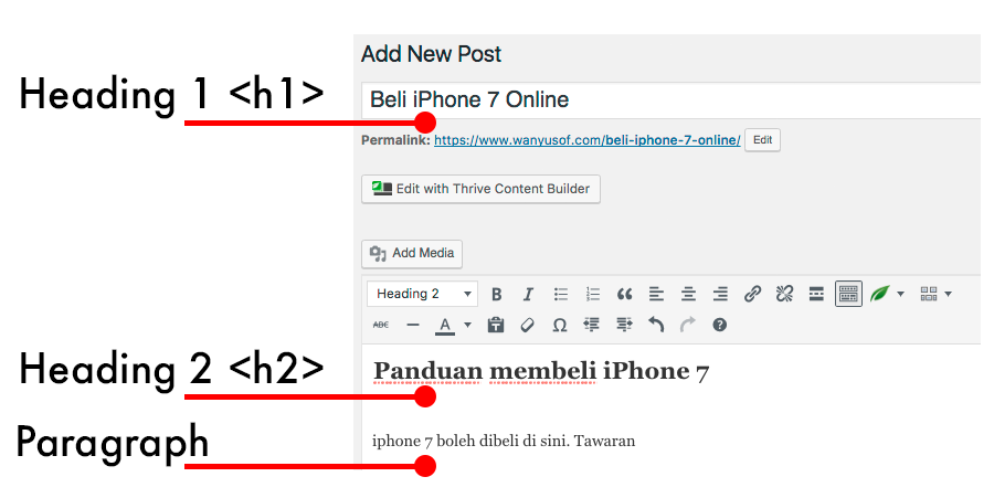 heading tag guideline