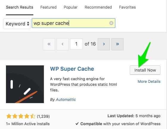 plugin wp super cache