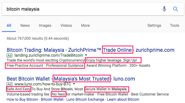 adwords bitcoin