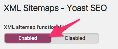 enable yoast sitemap