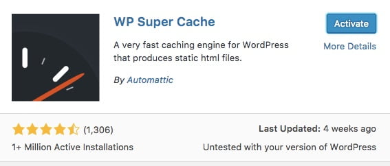 aktifkan wp super cache
