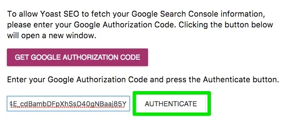 authenticate kod