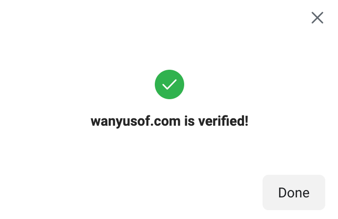 fb domain verified