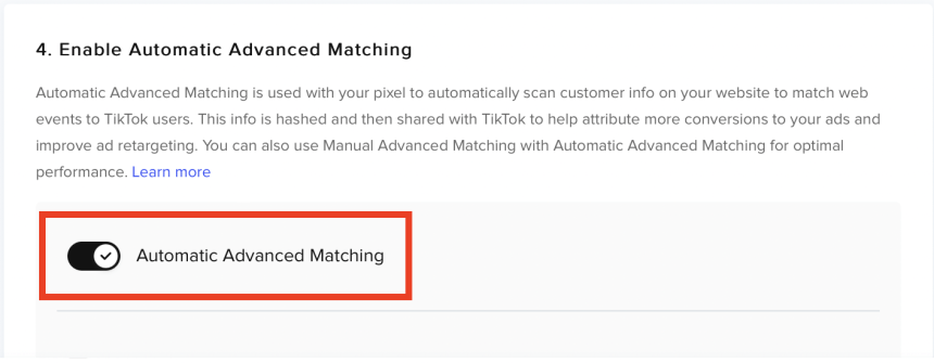 advanced matching tiktok