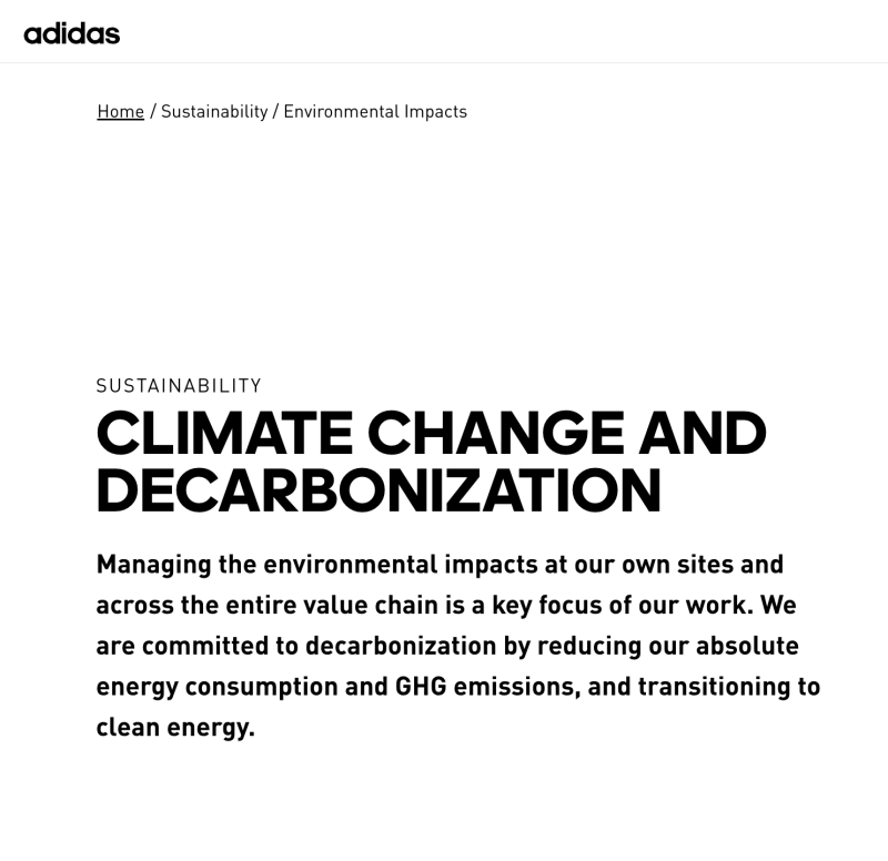sustainability adidas